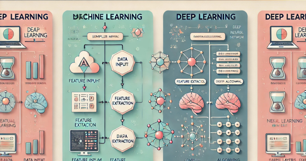 Example of deep learning and machine learning