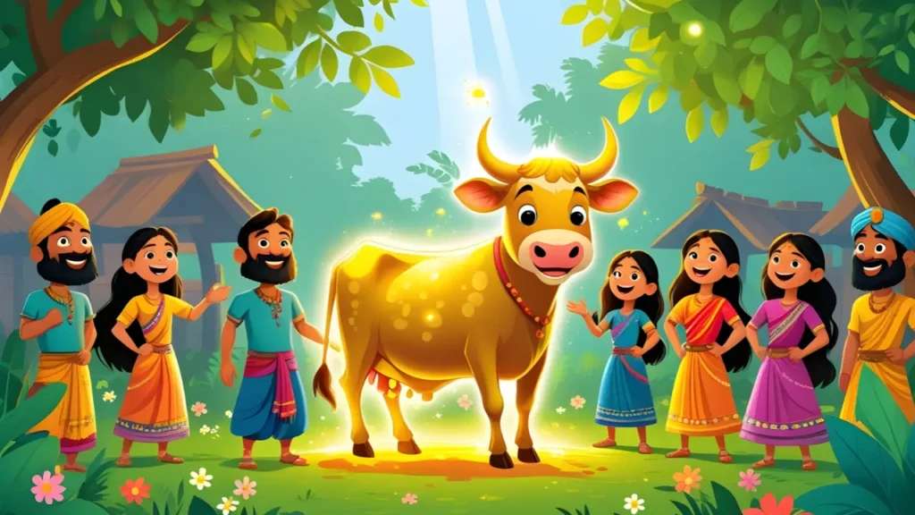 The Magical Golden Cow and Ramu the Farmer